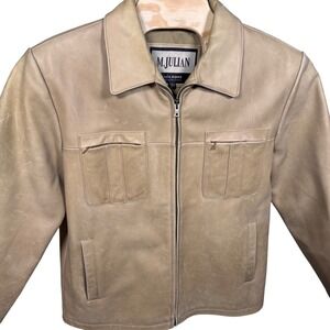 Vintage Wilsons Leather Jacket Collared L‎ Americana Workwear Norm Chore Y2k 90s